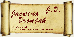 Jasmina Dronjak vizit kartica
